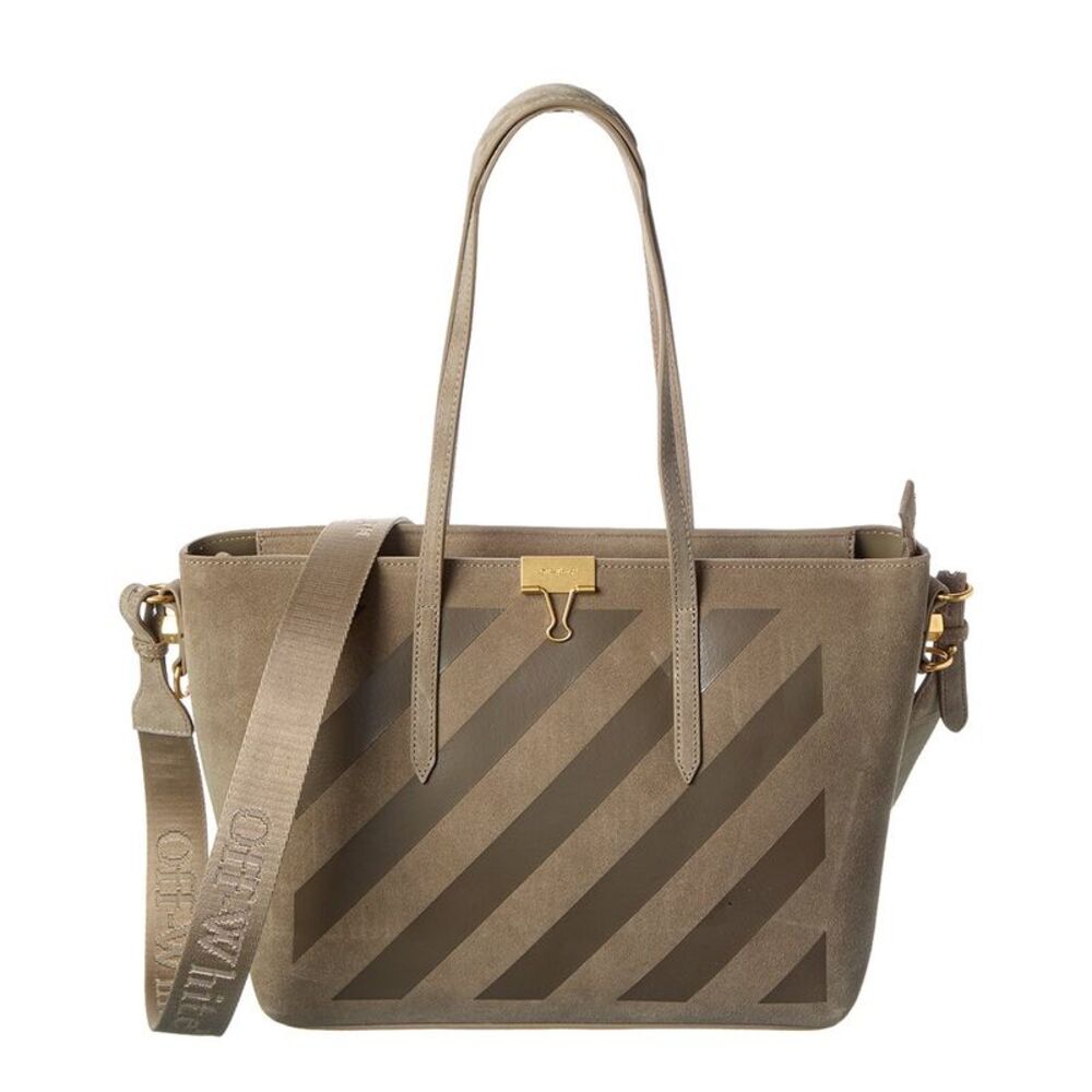 Off-White™ Diagonal Suede Tote, Grey